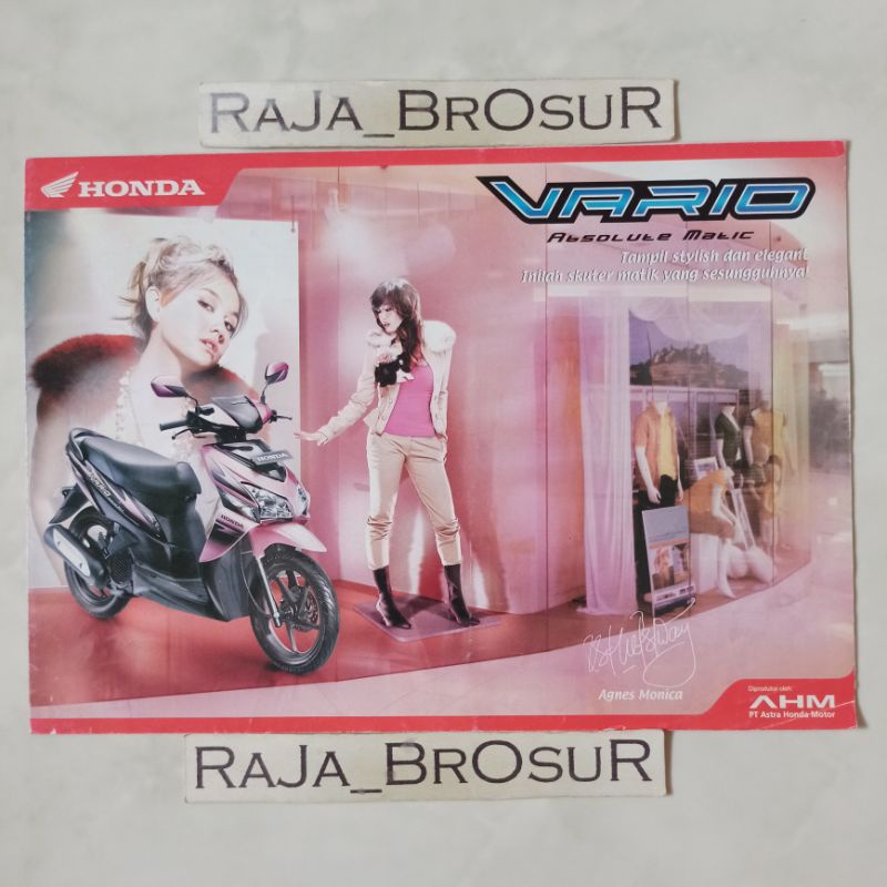 Poster brosur katalog leaflet Honda Vario Karburator Karbu/Vario Old Lama/Vario Sampan 2006