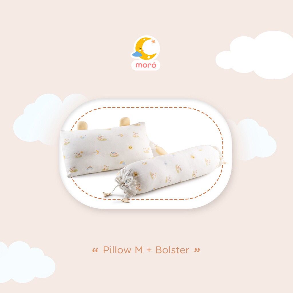 Bantal dan Guling Baby Moro Large Set Bundling ( 1 Pillow + 1 Bolster )
