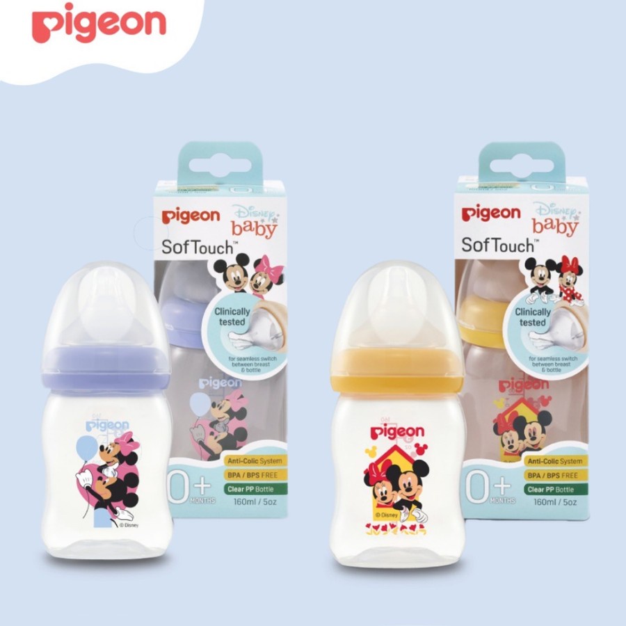 Pigon Botol PP WN 160ML Mickey W/P-PLUS Nipple