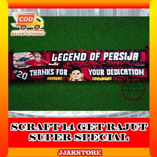 Syal Persija Syal Jakmania Syal Rajut Scraft Scarf Persija Jakarta 14 Get HD Super Spesial Jakartans