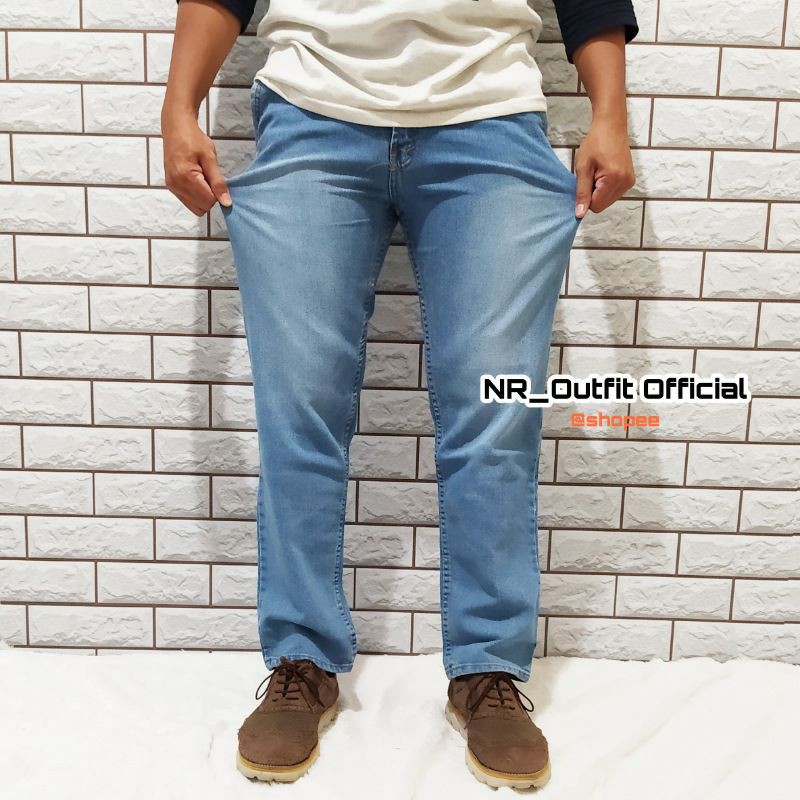 Celana Jeans Panjang Cowok Stretch Slim Fit Pria Melar Pensil Size 27-38 NR_Outfit Official COD