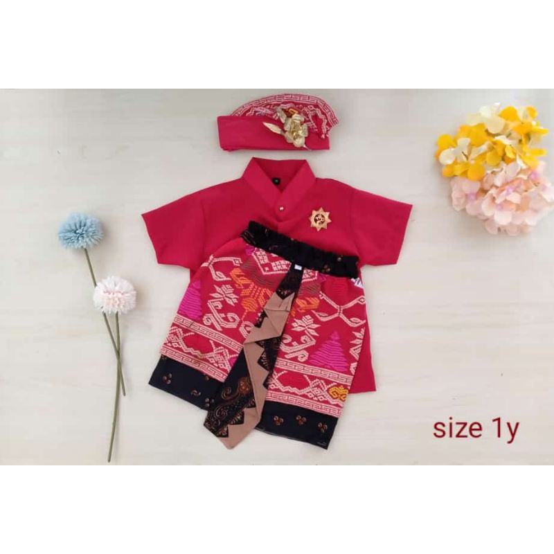 Set Pakaian Adat Bali Anak / baju kamen udeng anak / kamen udeng