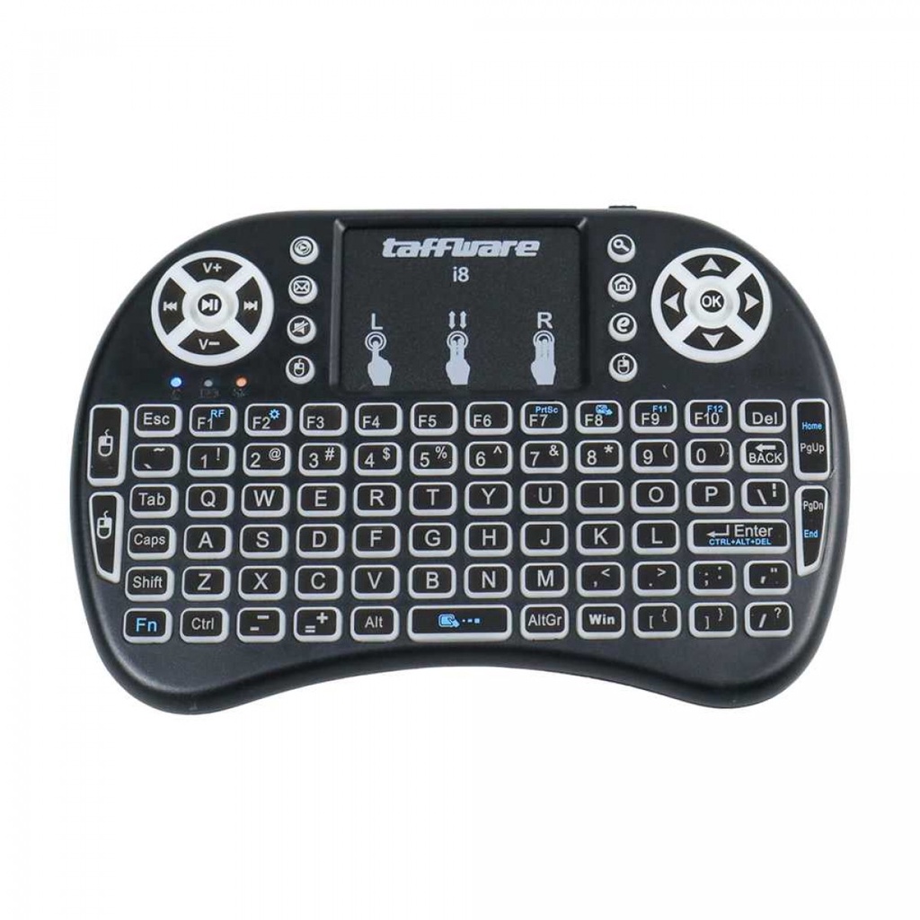 Taffware I8 Air Mouse Wireless Mini Keyboard RGB 2.4GHz Touch Pad