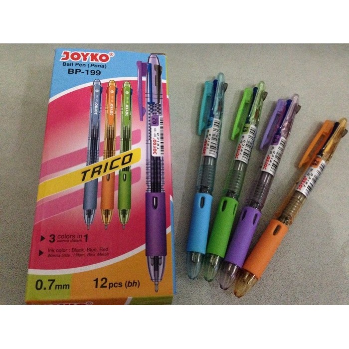 

Pulpen Joyko Trico BP-199 3 Warna