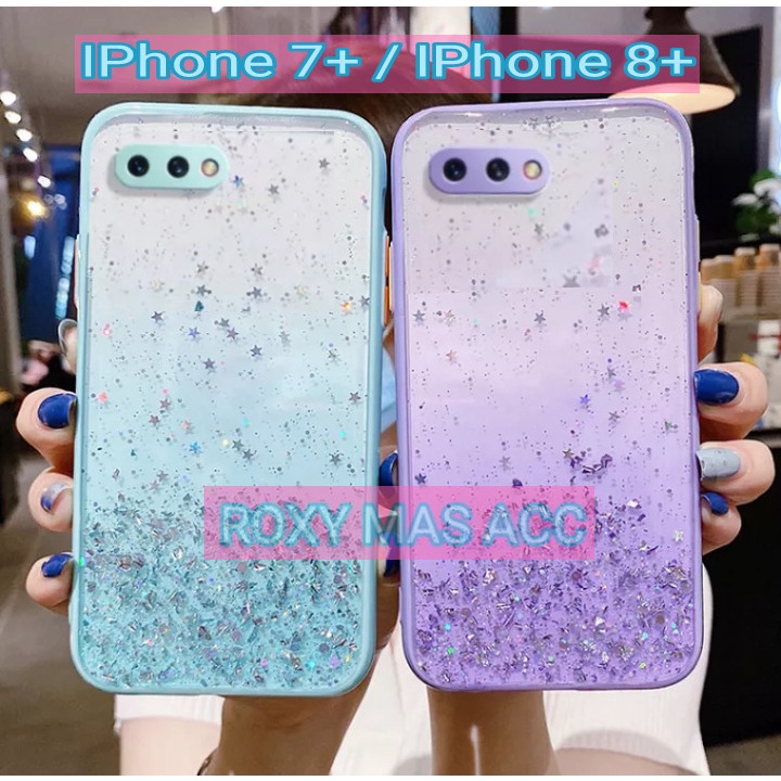 SOFTCASE ( IPHONE 7 PLUS / 8 PLUS  ) TERBARU CASE DOVE GLITER FUZE TRANSPARAN DENGAN KAMERA PROTEKSI