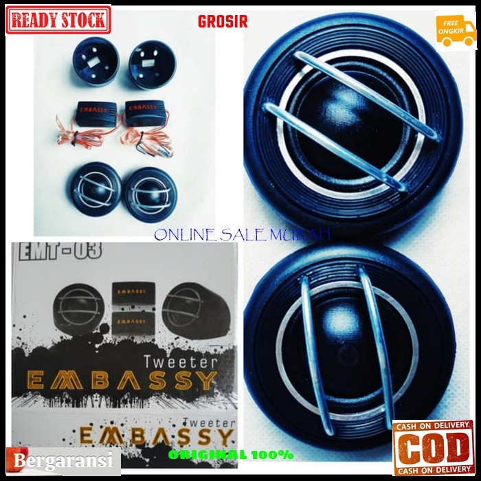 G04 Embassy speaker magnet tweeter super DOME ORIGINAL twiter spk mini audio mobil car NEODYMIUM audio sound musik suround besi coil booster CROSSOVER kualitas crosover surround treble tambahan suara  Bisa dipakai segala audio  sepasang satu set  produk O