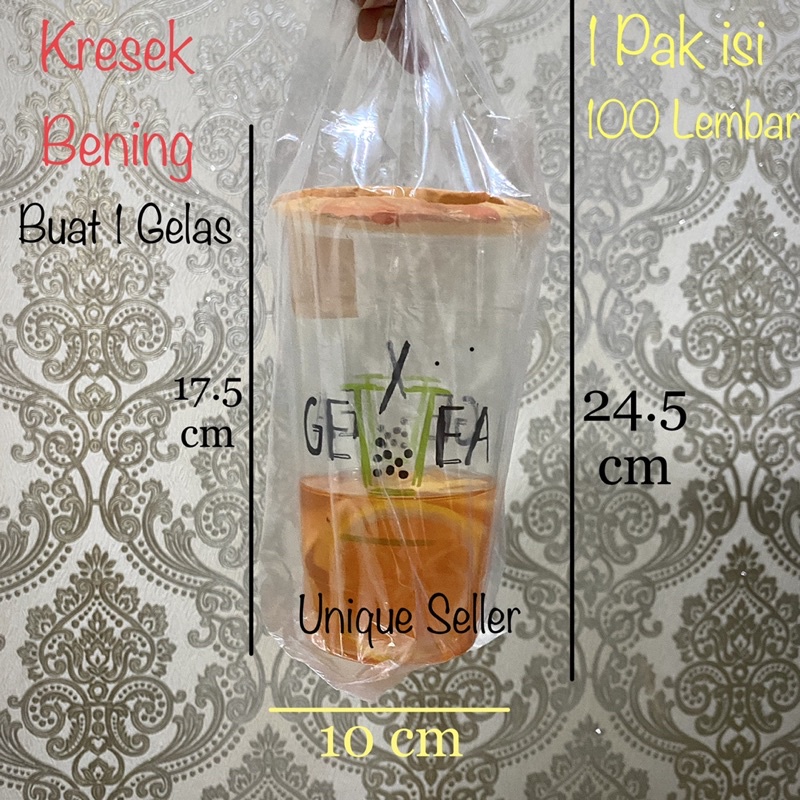 Kresek Bening PE PEX Uk 10 15 20 25 BAWANG / Kantong Plastik Bening PE PEX 10 15 20 25 merk BAWANG / Kantong Kresek Bening 10x30 15x33 20x40 25x48 / Kresek untuk 1 Gelas Uk 10 / Kresek Gelas isi 1 Uk 10