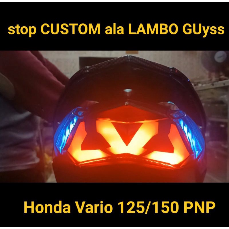 lampu stop Custom Honda vario 125 /150 led PNP Blue ice