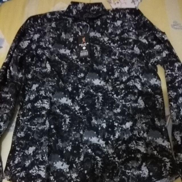 Jasmineolshop Kemeja Batik Abstrack Blue And Black  Premium