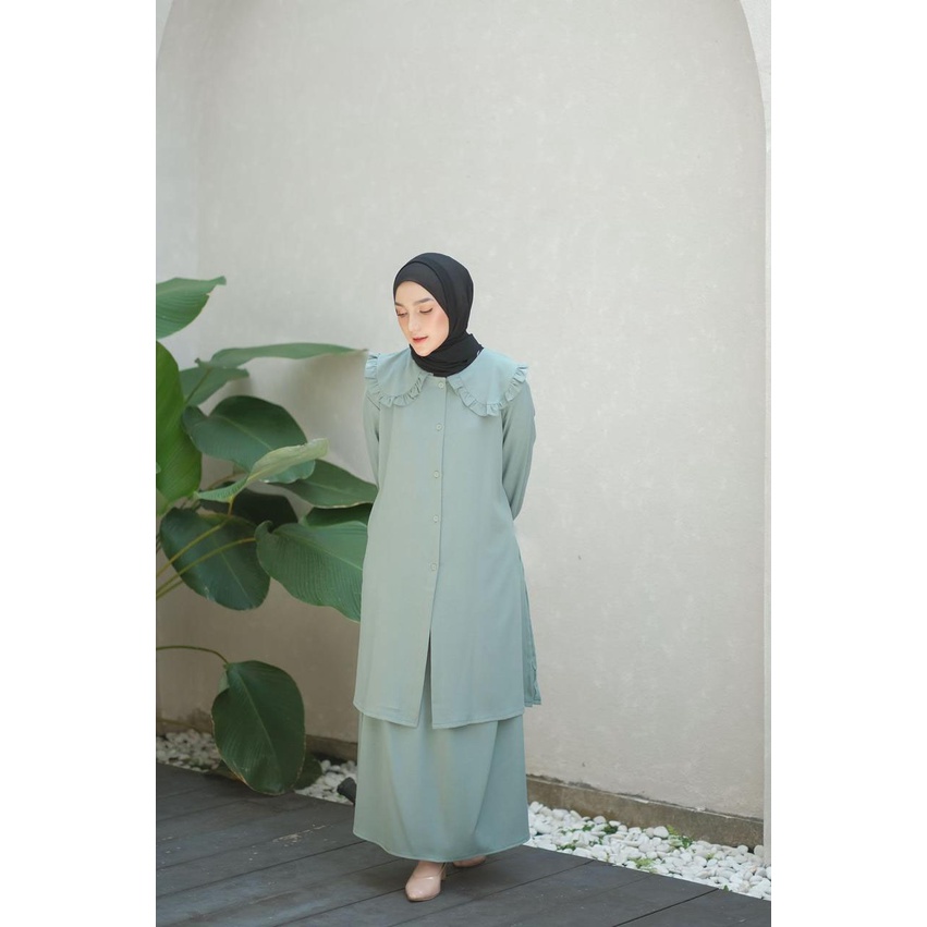 Sabiya Set rok -Long Tunik- Setelan Rok - Set Tunik Terbaru