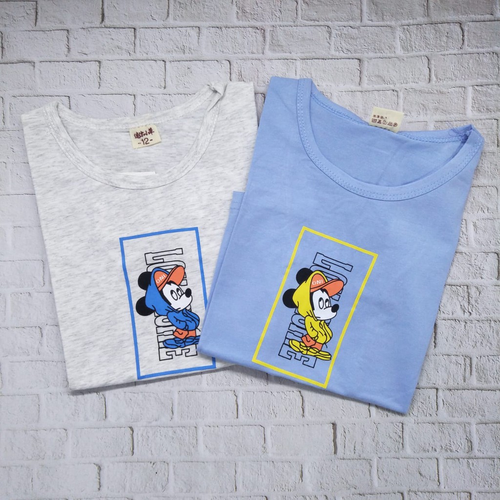 Kaos anak laki laki unisex murah usia 1-5 thn 100% import gambar LONY MOUSE