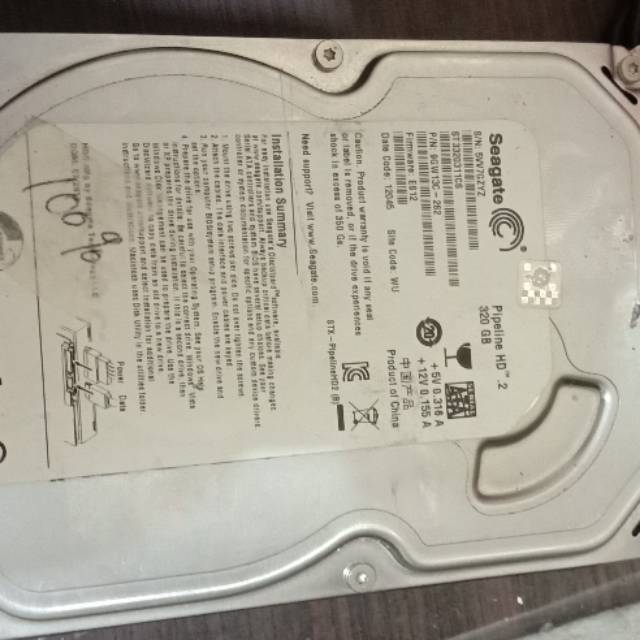 HDD PC 320GB 100PERSEN