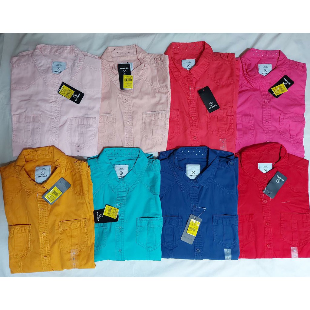 L-NEVADA/Kemeja Wanita LENGAN PANJANG/Polos