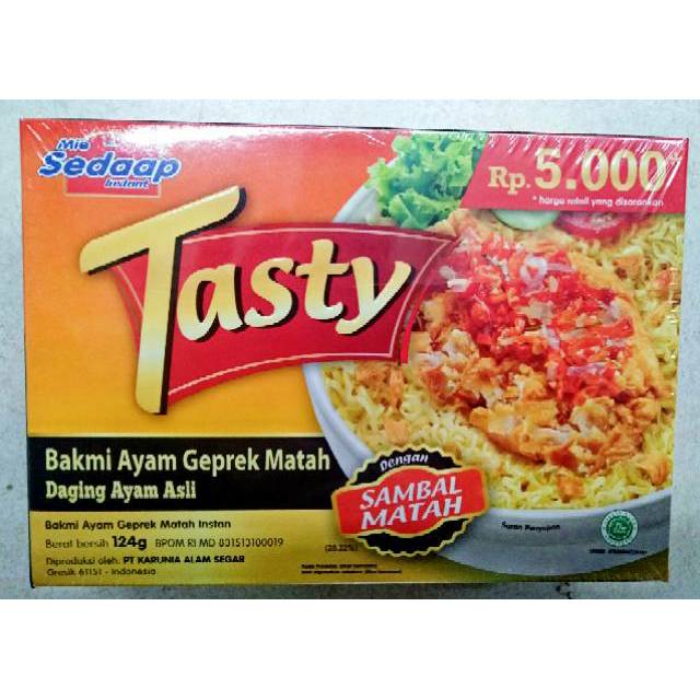 

Sedaap mie tasty ayam geprek matah 124 gram