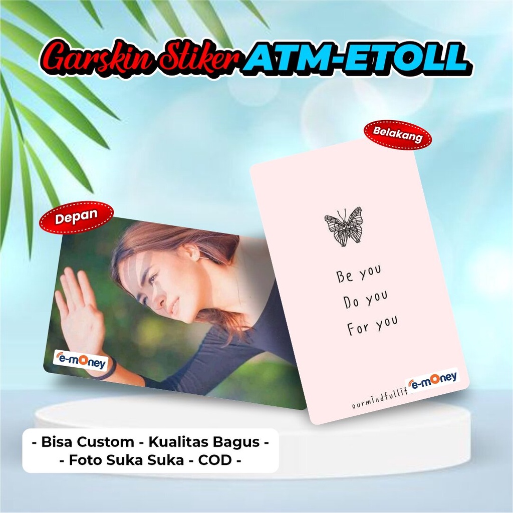 

Cetak Custom Stiker Atm/Etoll Pelindung Skin Card