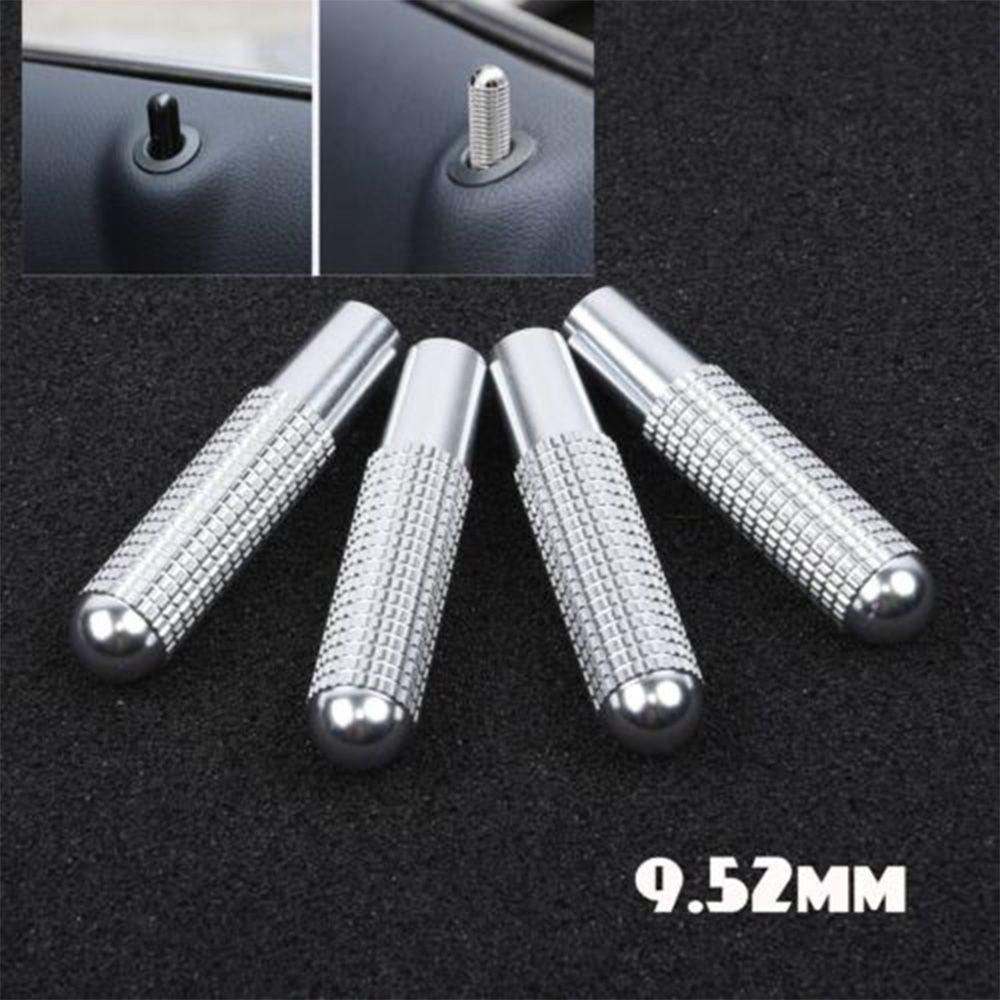 Solighter 4Pcs Knob Pin Pengunci Pintu Mobil Bahan Aluminum Alloy