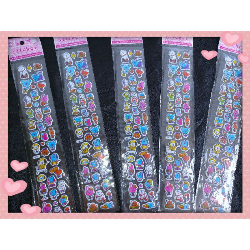 ECER 1 PC STIKER STICKER Aneka Karakter  MIX RANDOM EMBOSS TIMBUL ANAK