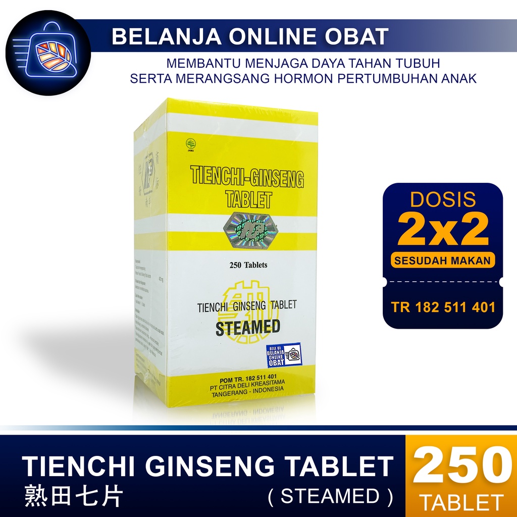 Tienchi Ginseng Tablet Steamed // Suplemen peninggi badan
