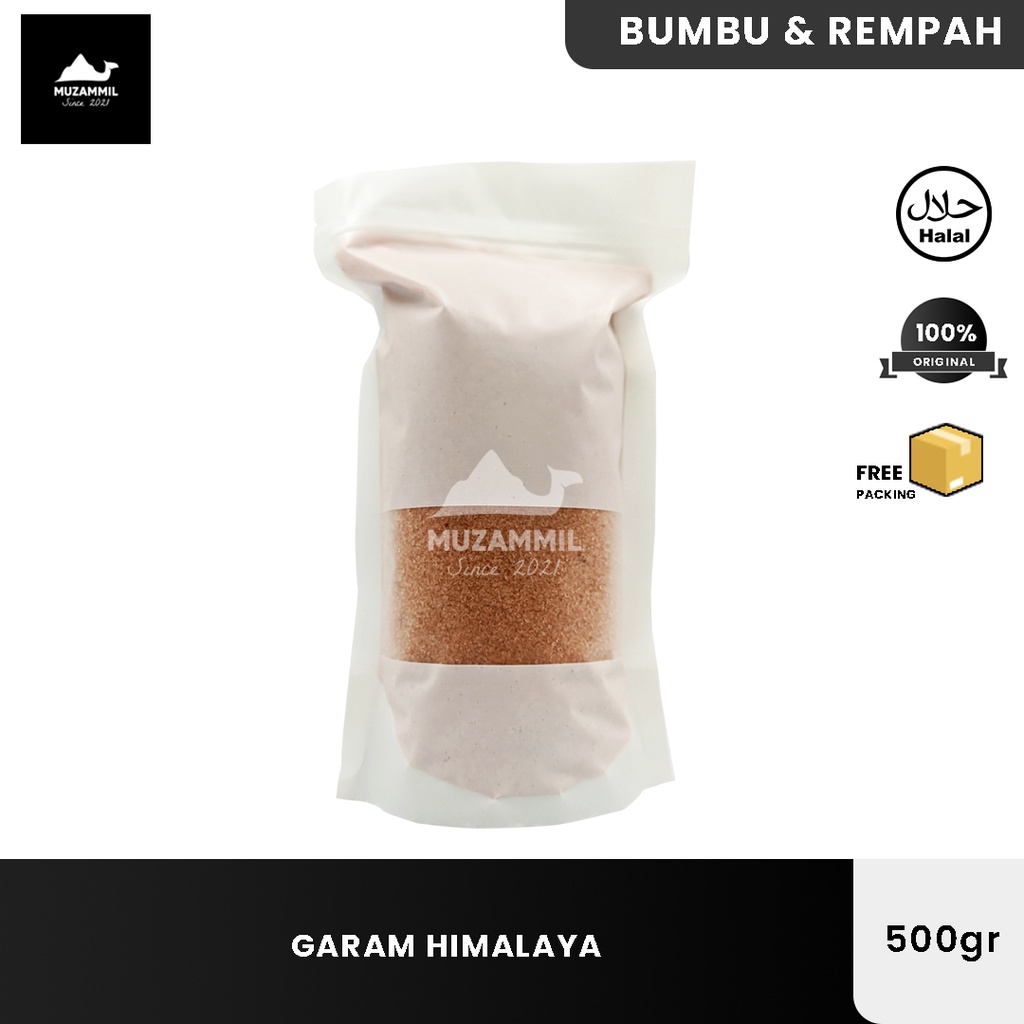 

Garam Himalaya Halus Asli 100% Garem Pink Organik 500gr Himalayan Seasalt