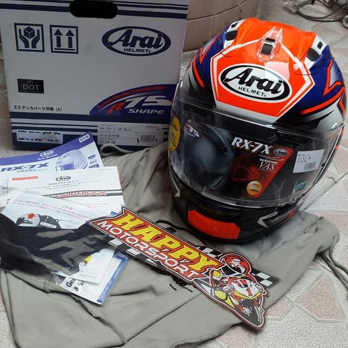 HELM FULLFACE MERK ARAI RX-7X GHOST BLUE SIZE M ORIGINAL JAPAN DOT
