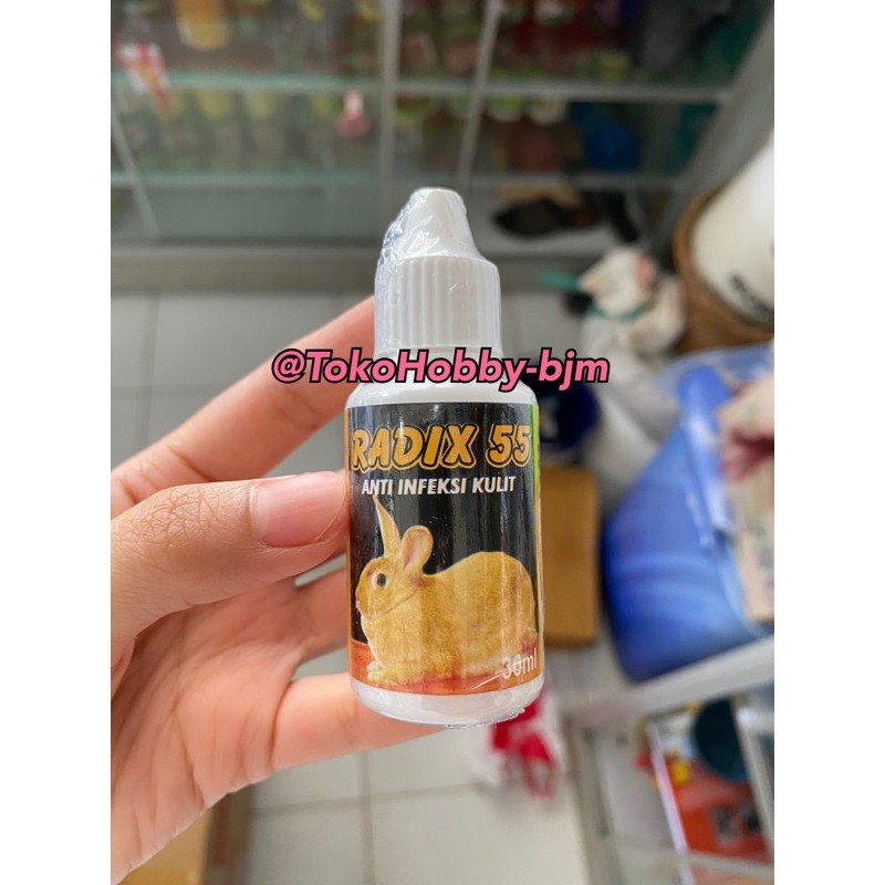 radix 55 kelinci - obat anti scabies luka kelinci - infeksi kulit kelinci obat rabbit