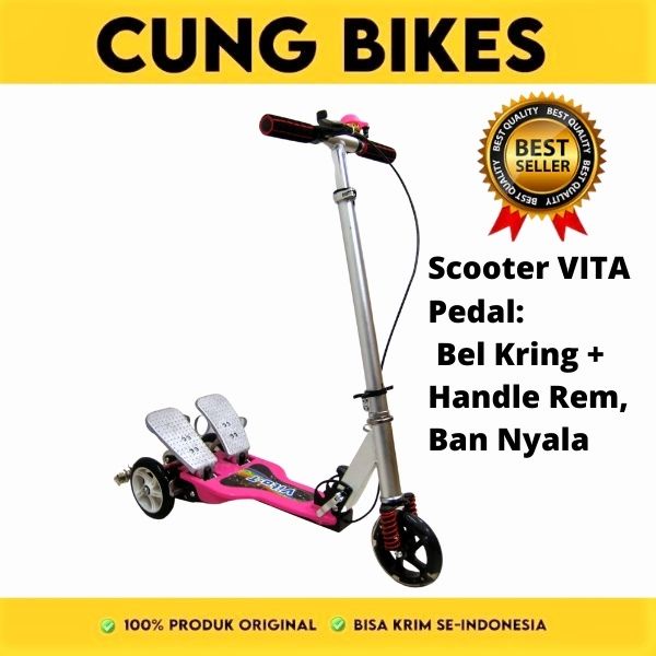 SCOOTER ANAK VITA DUA PEDAL/SKUTER ANAK VITA-T ADA REM