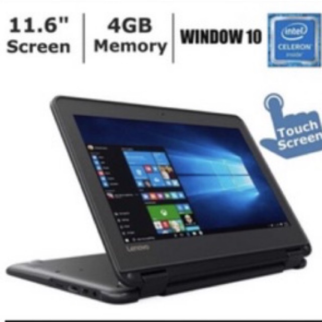 Laptop Lenovo Yoga N23 core ceperan N3160 2in1/win10/free tas& mouse