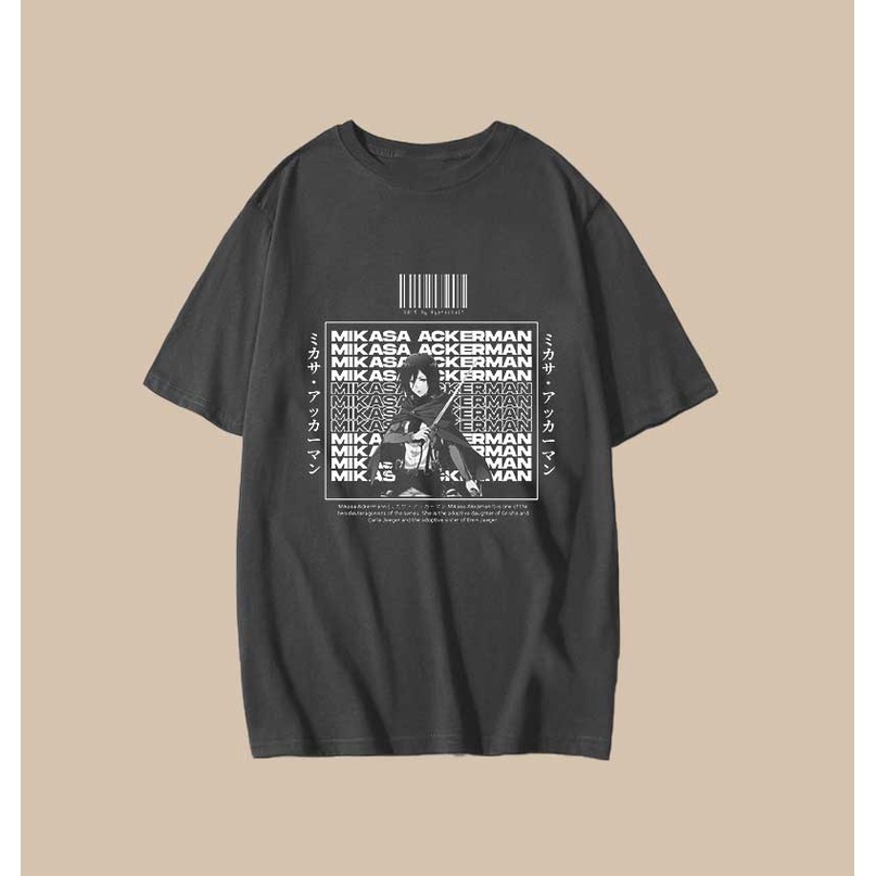 KAOS MIKASA ACKERMAN OVERSIZED 24'S