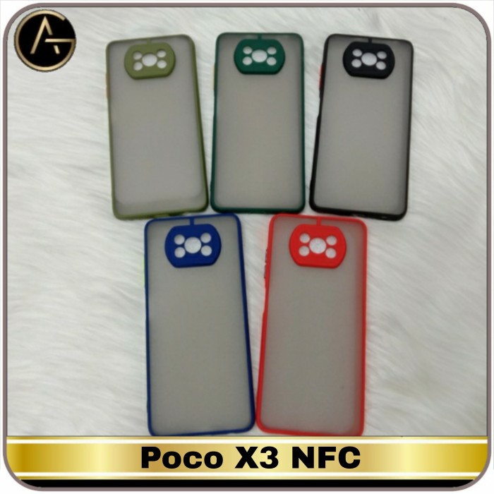 Casing Xiaomi Poco X3 X 3 NFC Hard Soft Case Translucent Cover