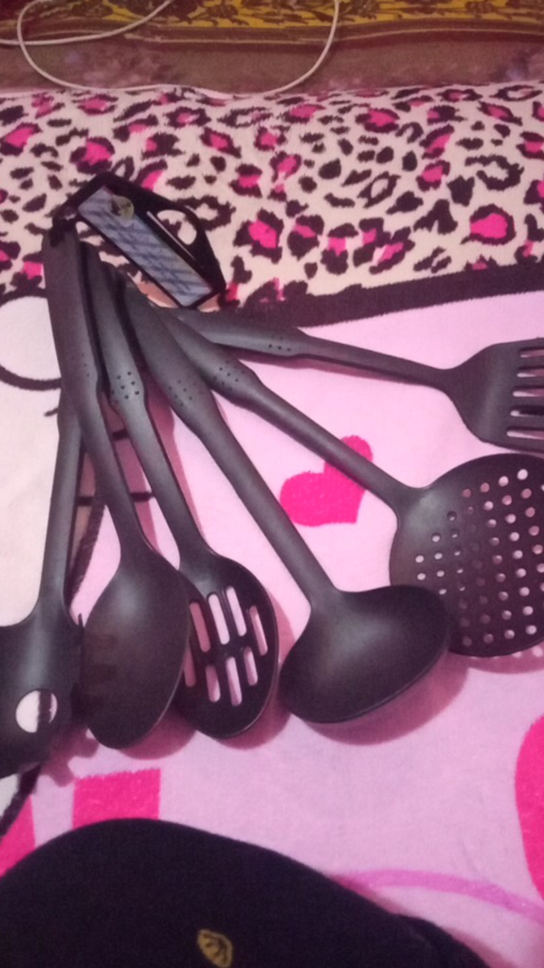 Termurah ! Alat Masak Set Spatula Hitam Isi 6 Pcs