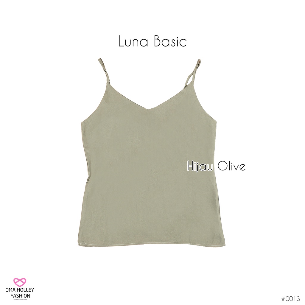 (COD) OH Fashion Luna TankTop / Jumbo Size Basic Premium Wanita *0013 (part 2)-Hijau Olive