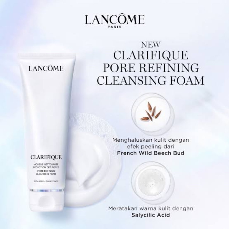 Lancome Cleanser Clarifique Pore Refining Cleansing Foam 125ml sabun muka