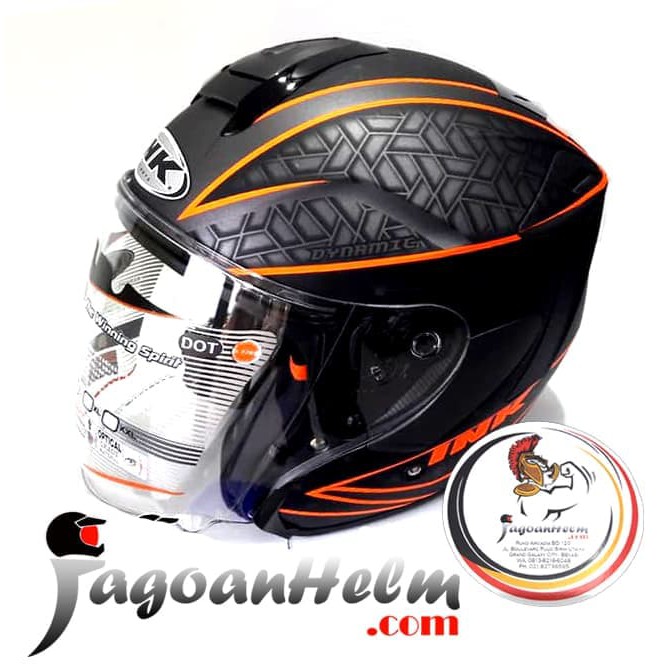 INK HELM DYNAMIC #2 | GUNMETAL DOFF ORANGE FLUO | DINAMIC