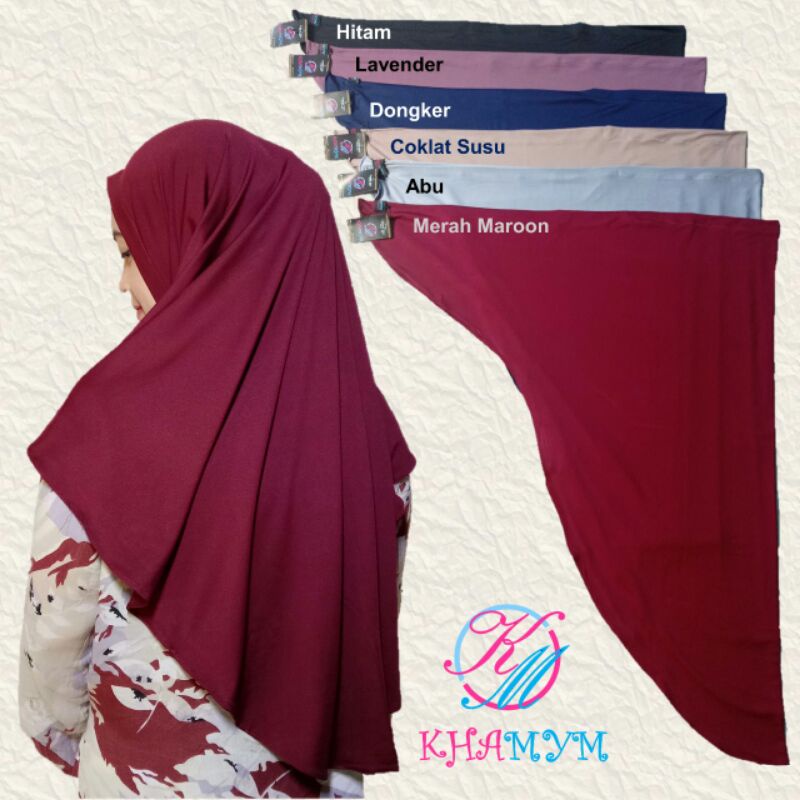 [BERGO] Kerudung Instan/Hijab instan Jersey Zoya Premium Elastis Nyaman dipakai (size Medium Jumbo)