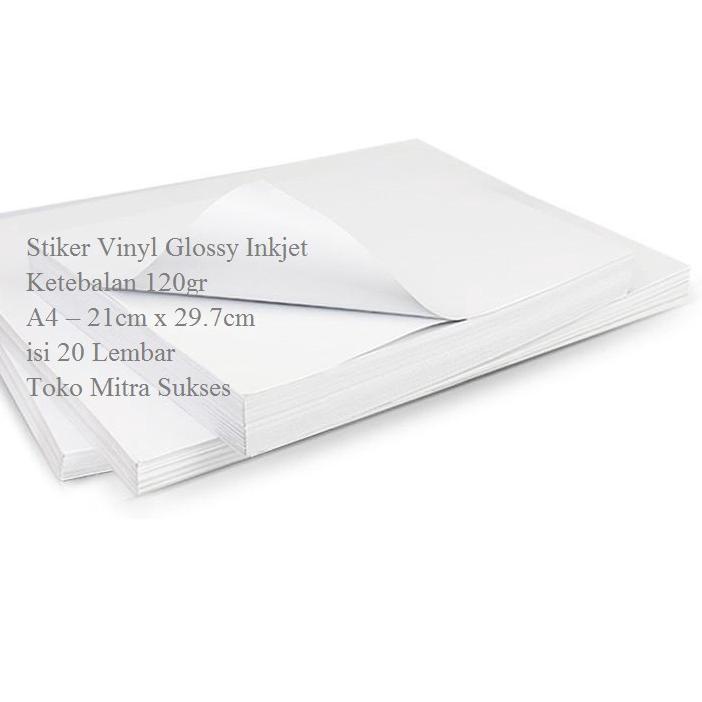 

➨➤✹✴ Stiker Vinyl Glossy Inkjet A4 Baru Pasti Murah