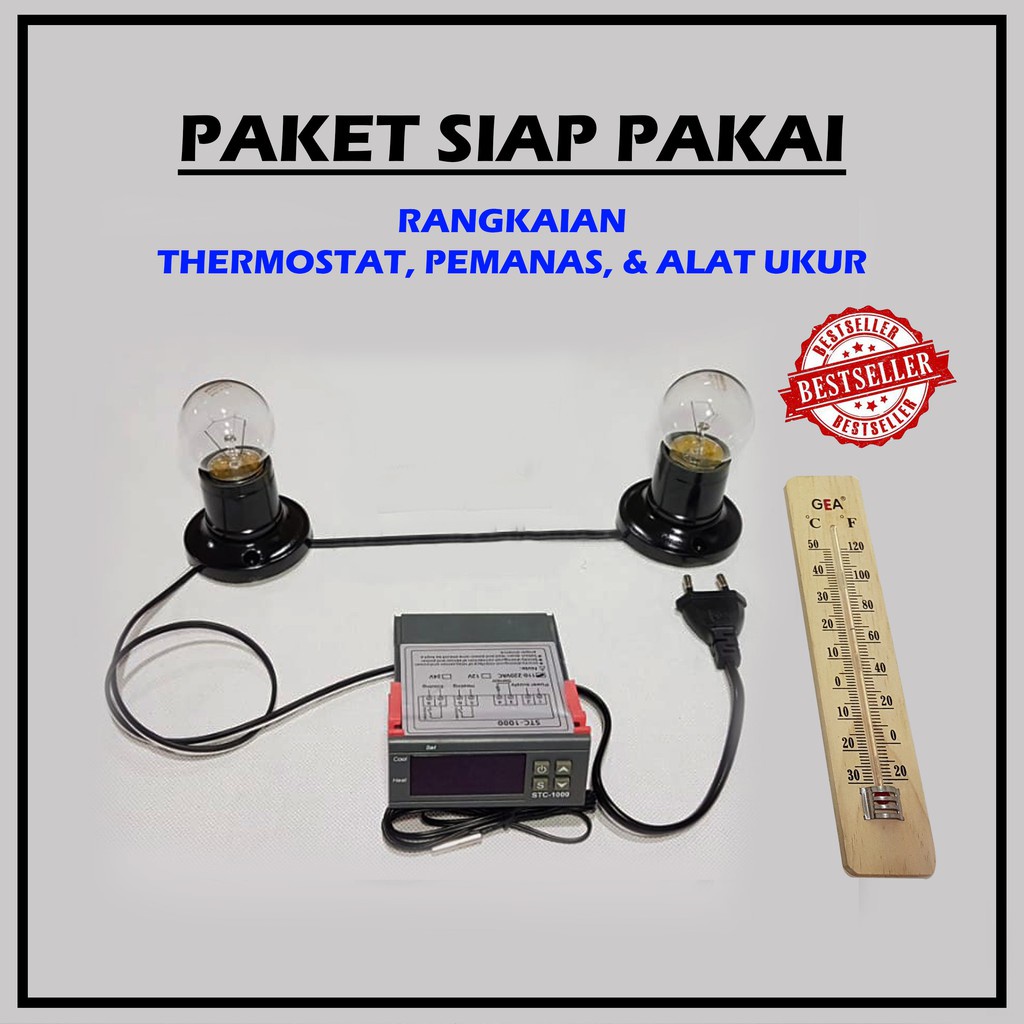 Paket Siap Pakai 2P T.GEA STC Thermostat Termostat Pemanas untuk Mesin Tetas