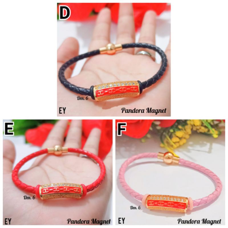 Gelang Pandora Kunci Magnet Varian Motif Perhiasan wanita Zircon (COD)