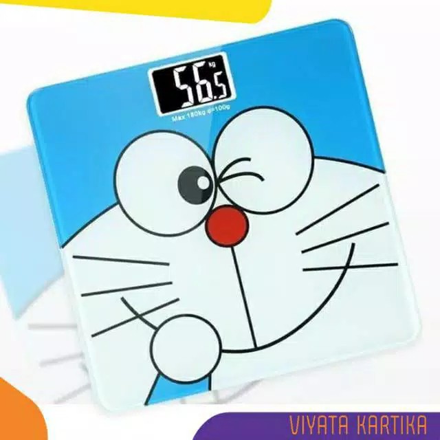 timbangan badan digital karakter doraemon 180kg taffware penimbang badan