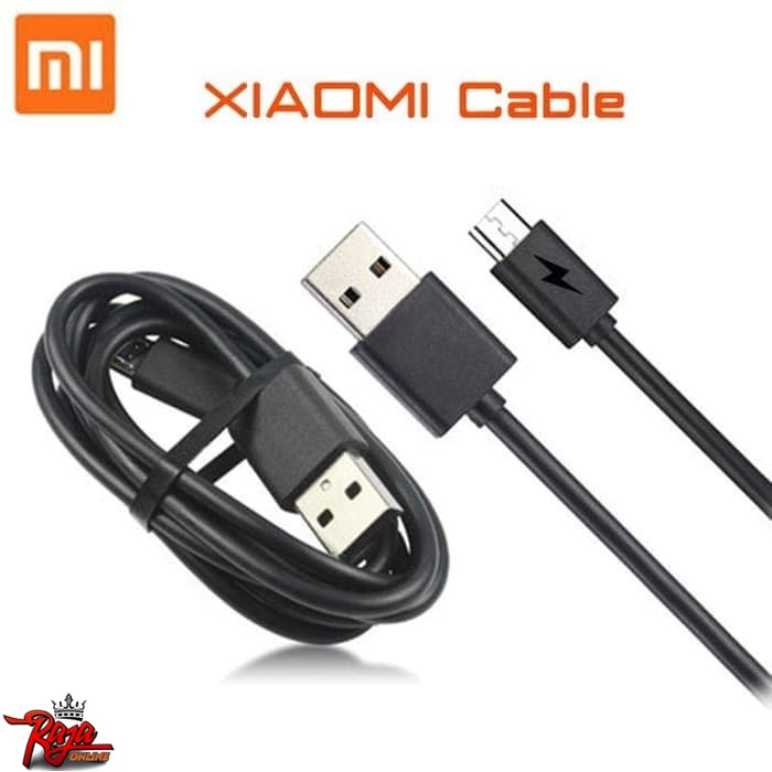 Kabel Data Charger Xiaomi Fast Charging Ori Cabutan 2A Micro USB Logo Petir