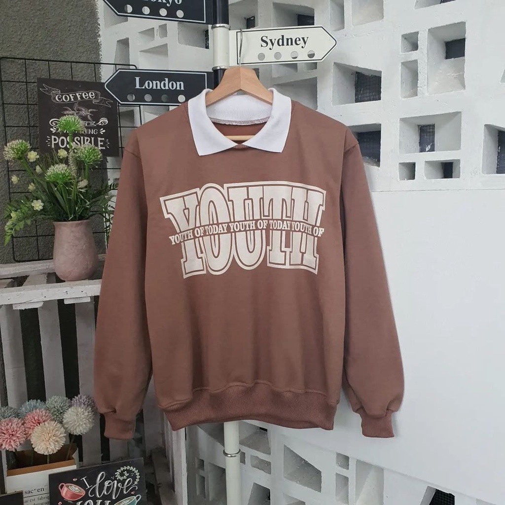 Nara Grosir - Youth Colar Sweater | Sweater Pria dan Wanita