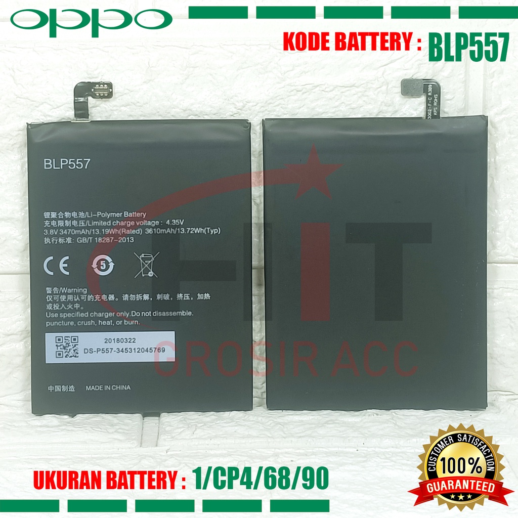 Baterai Battery Original OPPO BLP557 ( N1 , N1T , N1W )