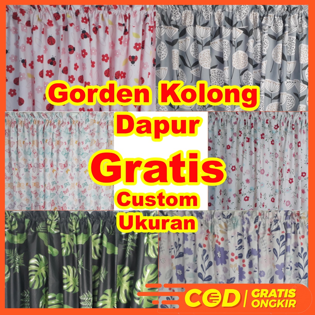 Gorden Kolong Dapur Hordeng Kolong Dapur Tirai Kolong Dapur Dekorasi Dapur Gorden Jendela Minimalis 