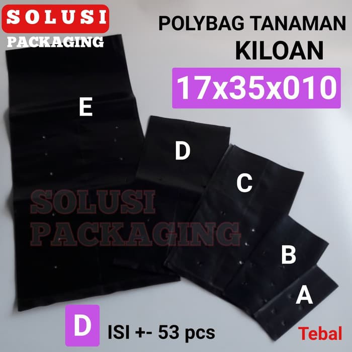 POLYBAG TANAMAN 17X17X35X010 KILOAN/POLYBAG KILOAN PLASTIK TANAMAN