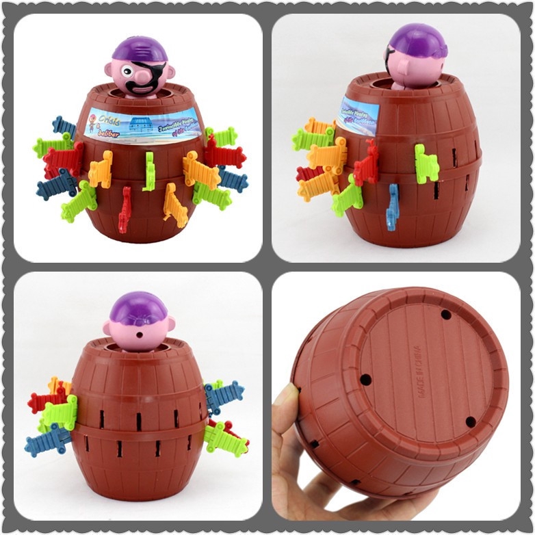 Ukuran XL Pirate Barrel Game Pirate Anak Kids Lucu Lucky Game Gadget Canda Tricky Pop Up Mainan Keluarga Fun Game toy