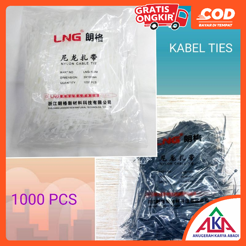 Kabel Ties 10 cm / Kabel Tis 3x100mm LNG ISI 1000 PCS