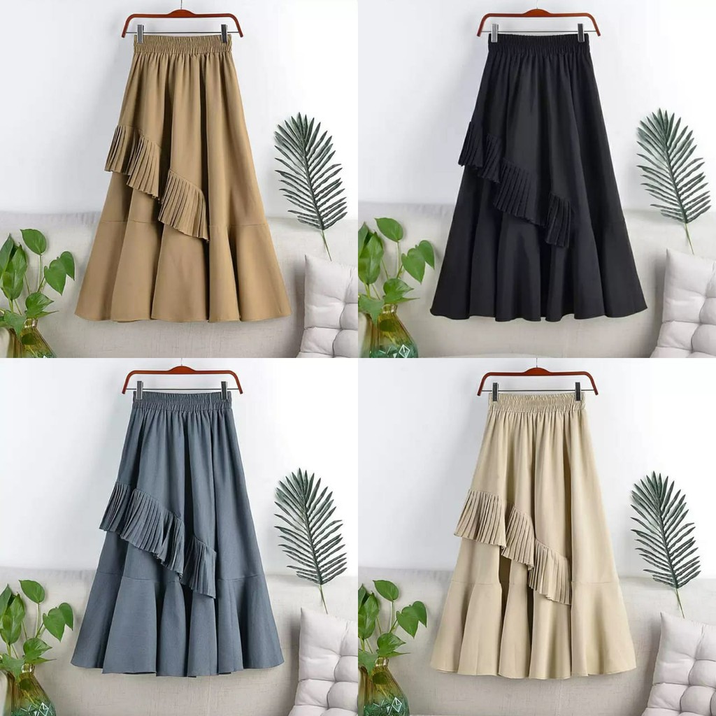 AIDHA SKIRT - rok murah / skirt murah / rok panjang / rok wanita / rok / basic skirt / skirt