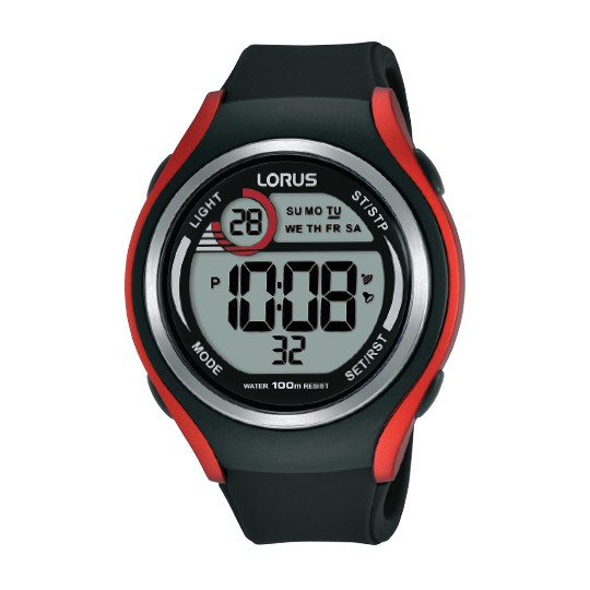 Lorus R2379LX-9 Digital Black Silicon Strap - Jam Tangan Pria