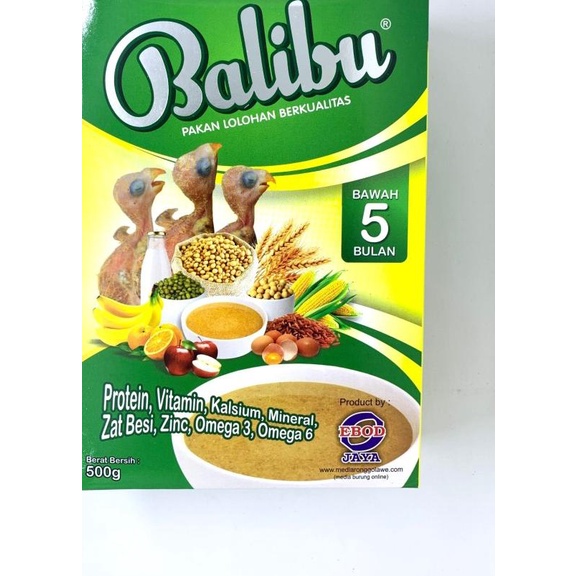 Pakan Lolohan Bubur Burung Balibu Ebod Lovebird Parkit