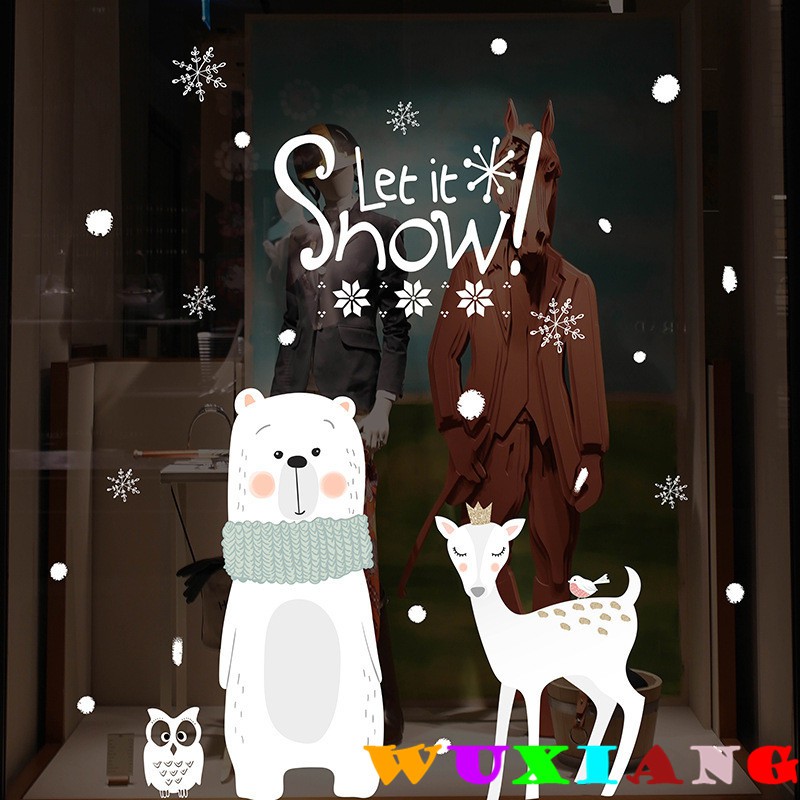 Wuxiang Christmas Wall Stickers Home Decoration Wallpaper Festive