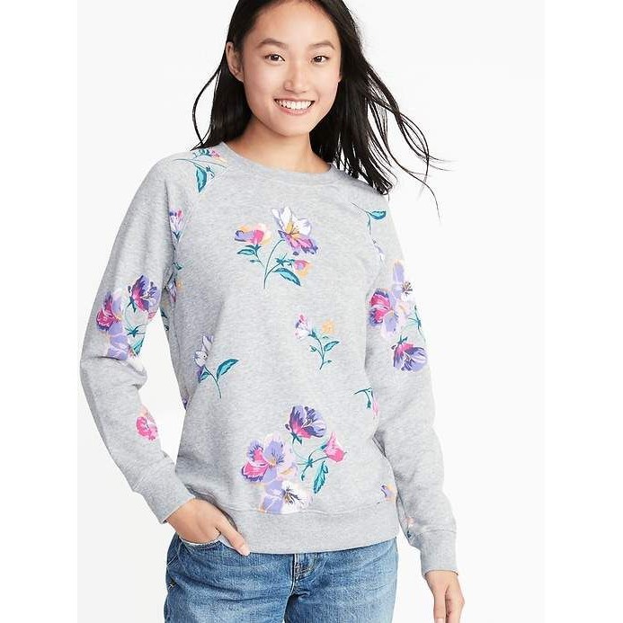 old navy floral sweatshirt